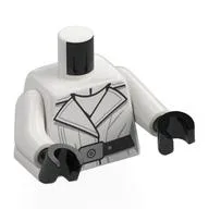 Torso, White Coat, ISB Agent, Black Belt Print, White Arms, Black Hands