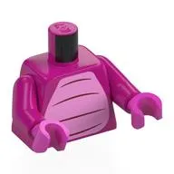 Torso, Bright Pink Dragon Belly Print, Magenta Arms, Dark Pink Hands