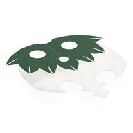 Neckwear Cape with Pointed Tail, Dark Green Collar Print