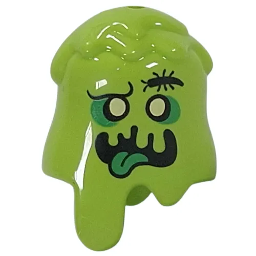 Headwear Slime, Yellow Eyes, Green Eyeshadow, Bug for Eyebrow, Slime Mouth, Green Tongue