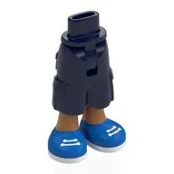 Minidoll Hips and Cargo Pants with Medium Nougat Legs, Blue Shoes, White Laces, Soles Print