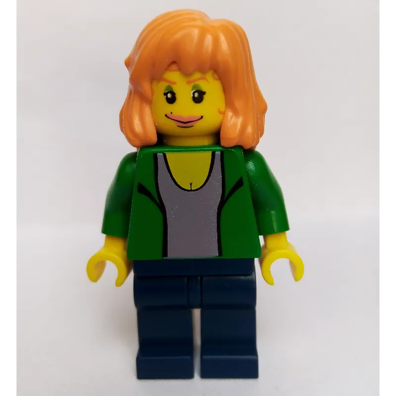 Mary Jane with Green Jacket and Light Violet Shirt