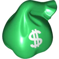Bag / Sack with Handle and '$' / Dollar Sign Print