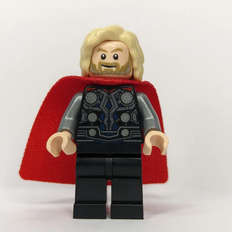 Thor, Tan Hair, Black Armor, Red Cape
