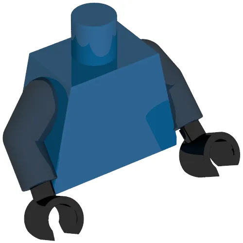 Torso, Ninja Robes, Dark Blue Trim, Silver Belt, Olive Green Rope, Yellowish Green Sash print, Dark Blue Arms, Black Hands