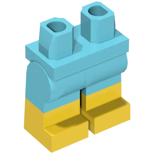 Hips with Medium Azure Legs and Yellow Boots Pattern