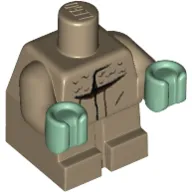 Baby / Toddler Body with Fixed Arms and Sand Green Hands and Robe print (Grogu / The Child / Baby Yoda)