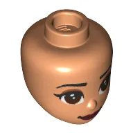 Minidoll Head, Reddish Brown Eyes, Dark Red Lips print