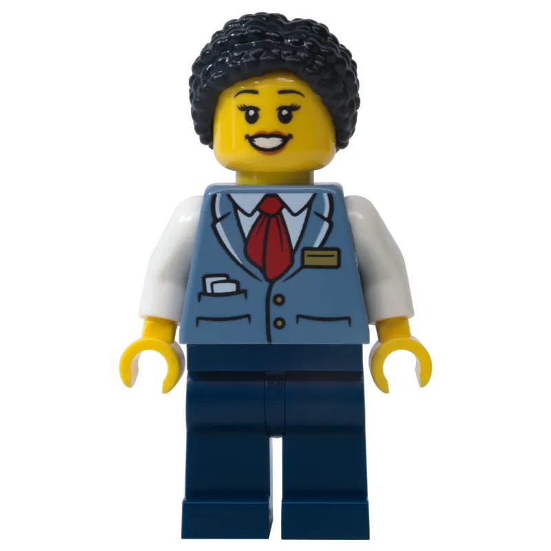 Train Driver, Sand Blue Vest, Dark Blue Legs