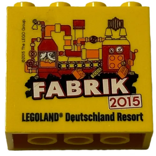 Brick 2 x 4 x 3 with 'LEGOLAND Deutschland Resort 2015' Print