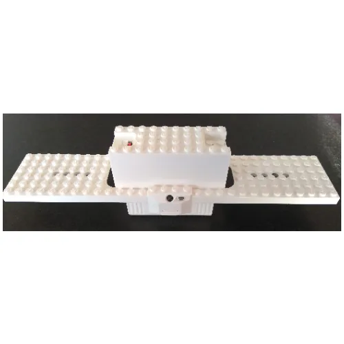 Battery Box / IR Receiver, Train Baseplate 9V RC Train 6 x 30 [Complete Assembly]