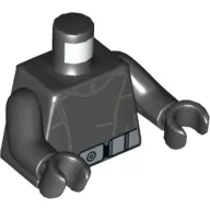 Torso Jacket, Uniform, with Belt Print (Imperial Death Trooper), Black Arms and Hands