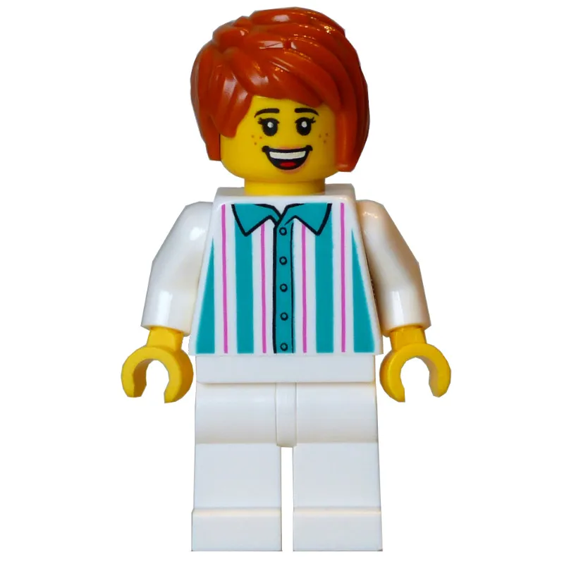 Gelato Seller, White Torso, White Legs, Dark Orange Hair