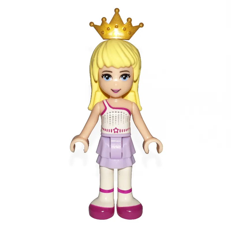 Stephanie - White Top, Lavender Skirt