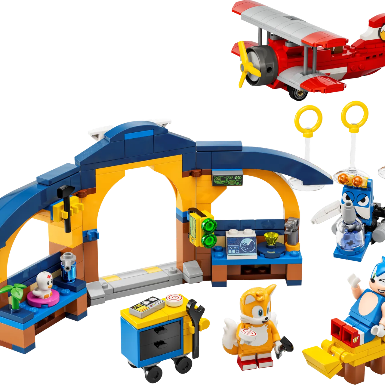 Tails' Workshop and Tornado Plane