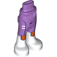 Minidoll Hips and Trousers with Back Pockets with Space Suit, Reddish Orange Pockets, White Boots print