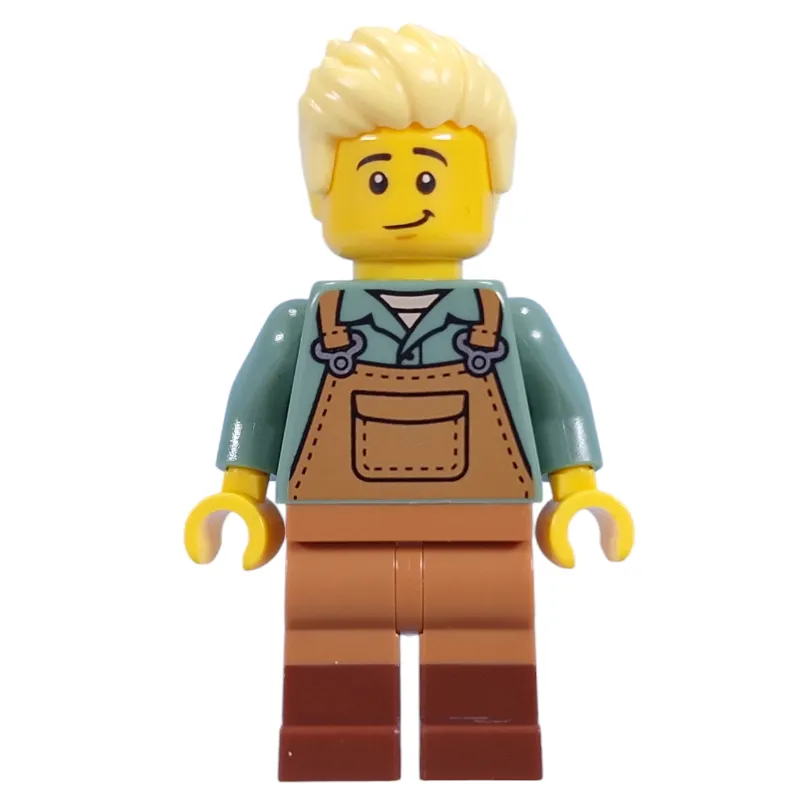 Gardener, Sand Blue Torso, Medium Nougat Apron, Bright Light Yellow Hair