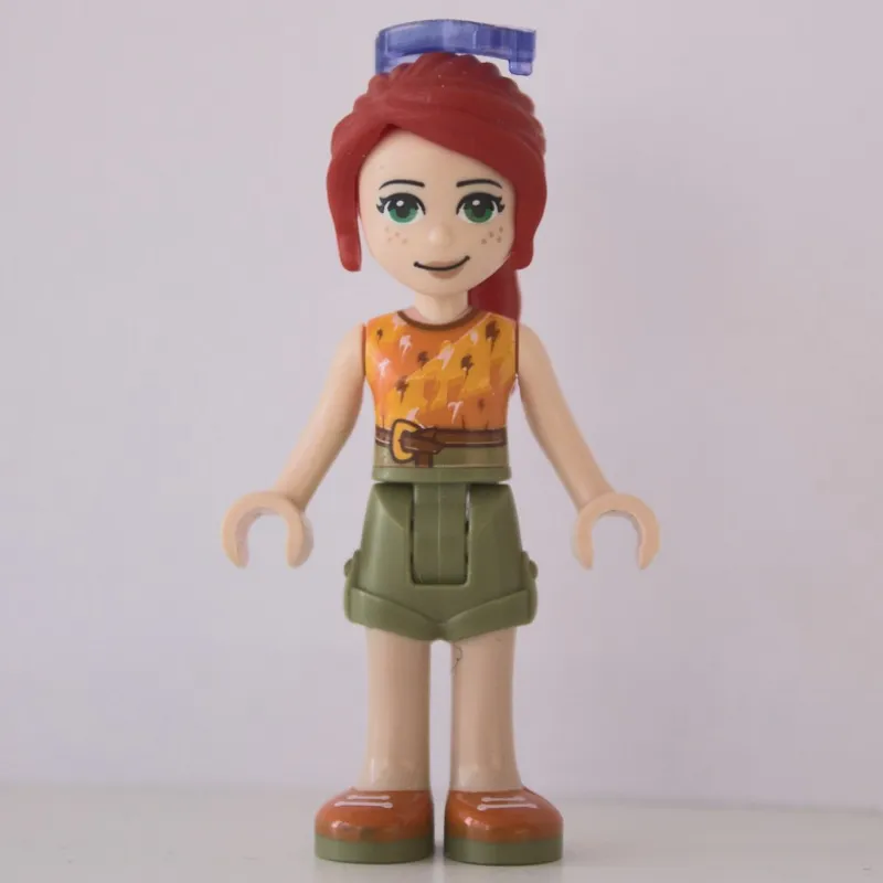 Mia - Orange Top, Olive Green Skirt, Sunglasses