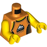 Torso Tank Top with 'Sport' Print, Yellow Arms and Hands