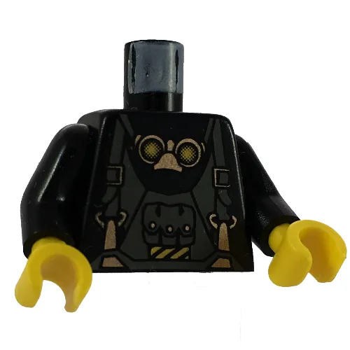 Torso Overalls and Goggles Print (Axel), Black Arms, Yellow Hands