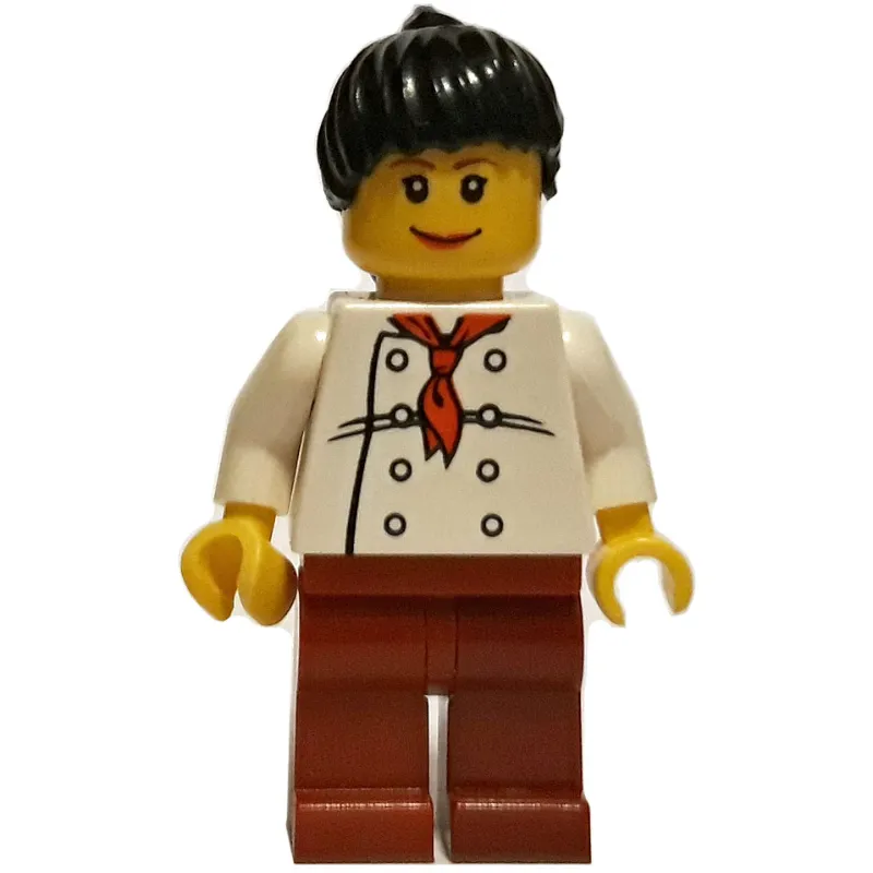 Chef, Woman, Red Neckerchief, Dark Red Legs, Black Hair