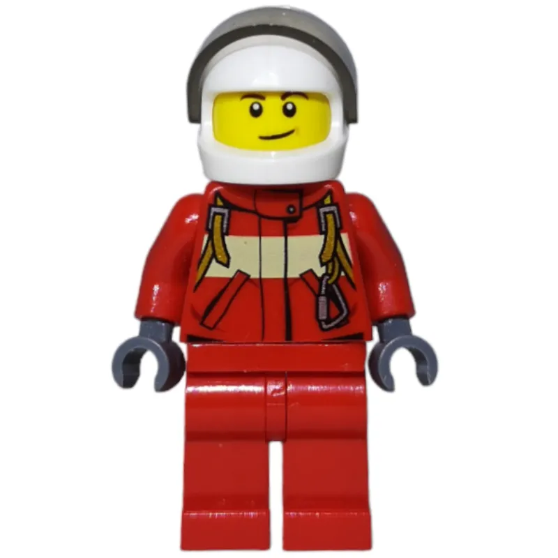 Paramedic, Red Jacket, Red Legs, White Helmet with Visor