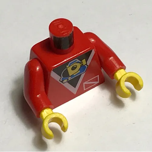 Torso Divers Submarine Logo Print, Red Arms, Yellow Hands