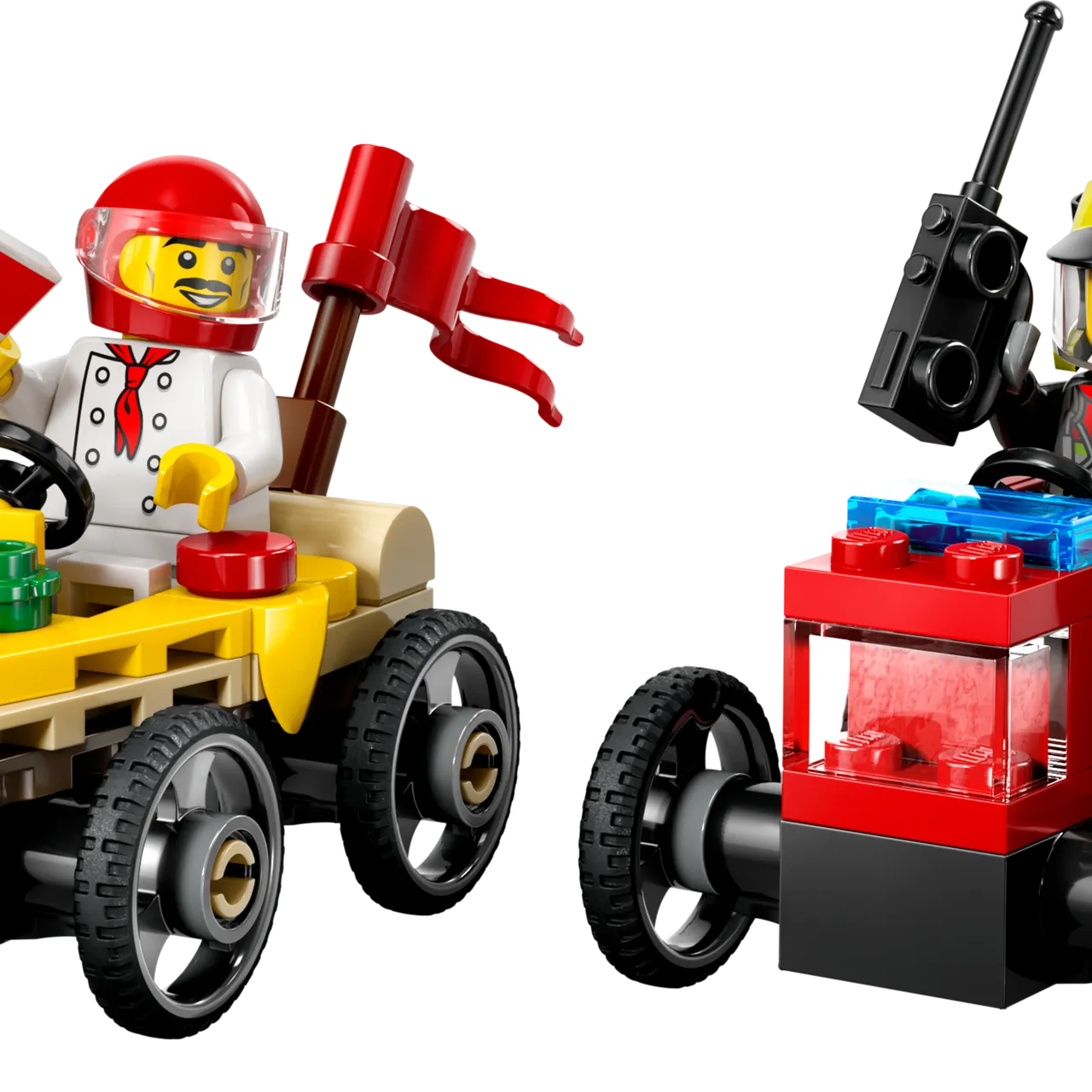 Pizza vs. Fire Truck Race Car Pack