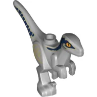 Animal, Dinosaur, Raptor, Child, Dark Blue, Tan Sides Stripes