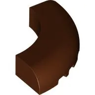 Brick Round Corner 5 x 5 x 1 Curved, Bottom Cut Outs, No Studs, 9 Bottom Tubes