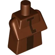 Torso Special, Long with Folded Arms with Dark Brown Stripe Print