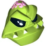 Minifig Head Special, Alien with 4 Fangs and Brain Tissue Print