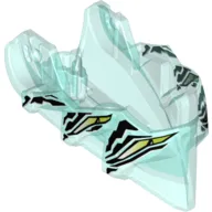 Large Figure Head, Jaw with Axle Hole with 4 Lime Eyes Print