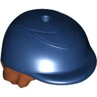Hair and Hat, Short Dark Orange with Riding Helmet