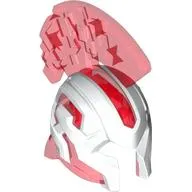 Helmet with Crest White Pattern
