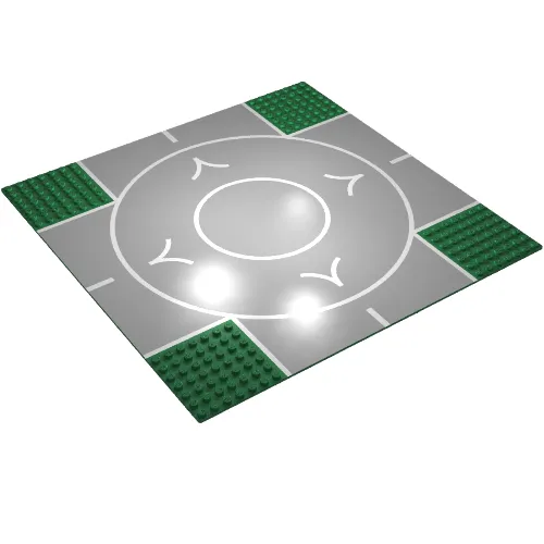 Baseplate 32 x 32 with 7-Stud Crossroads with Runway Wide Print