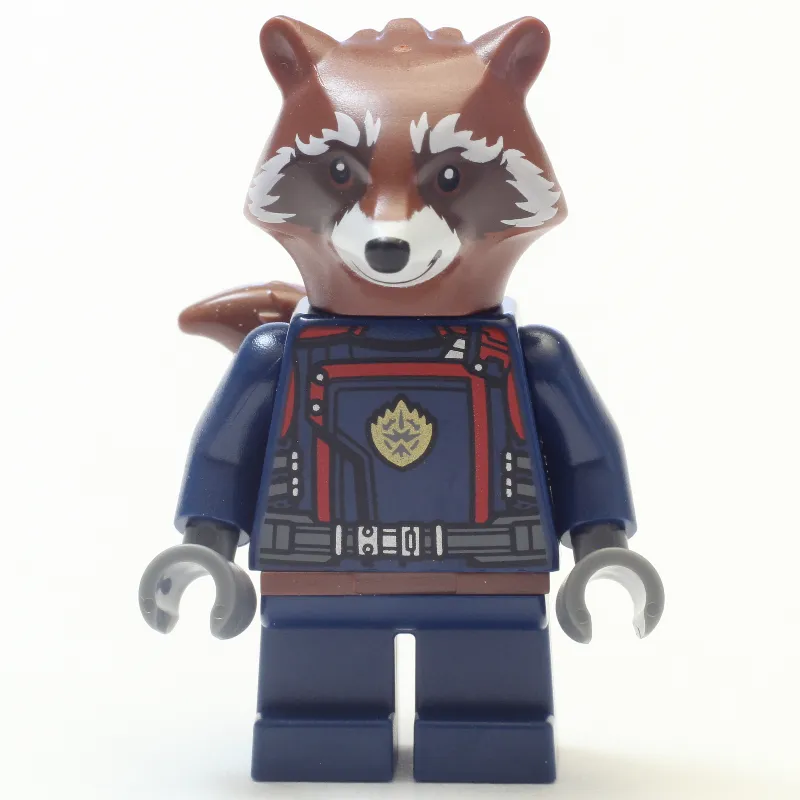 Rocket Raccoon, Dark Blue Outfit, Reddish Brown Fur