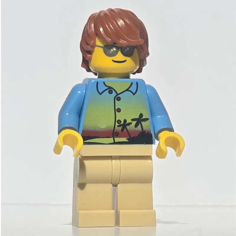 Medium Blue Torso, Tan Legs, Dark Orange Hair, Sunglasses