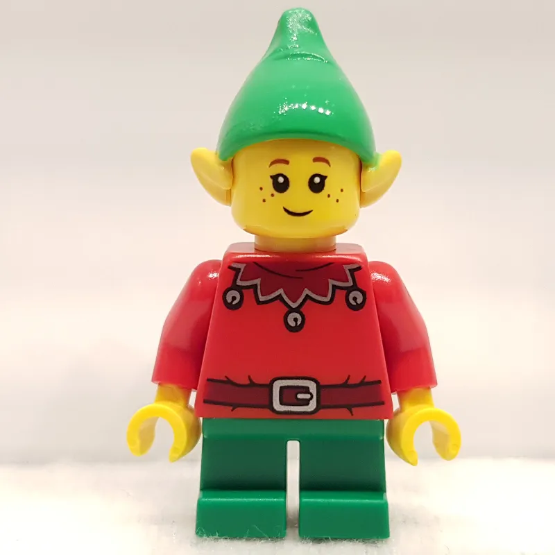 Elf - Red Torso, Green Legs, Bright Green Hat