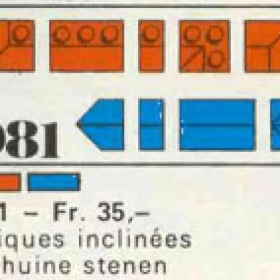 34 sloping profile bricks, including profile peak bricks, Red
