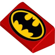 Slope 30° 1 x 2 x 2/3 with Batman Logo print