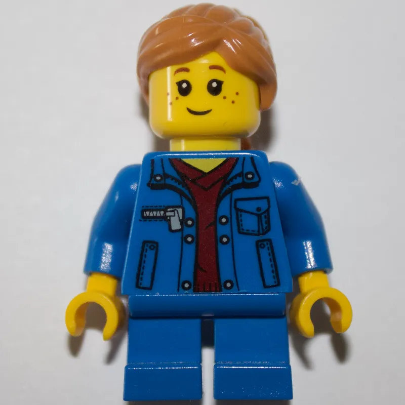 Kid - Blue Torso, Blue Legs, Medium Nougat Hair