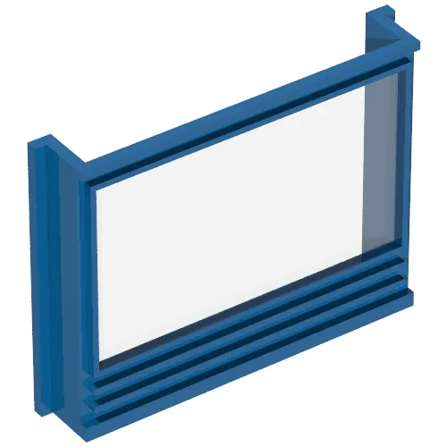 Window 1 x 6 x 4 Panorama with Glass for Slotted Bricks
