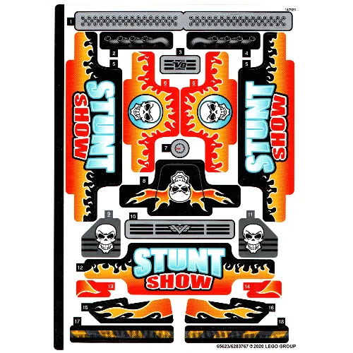 Sticker Sheet for Set 42106-1