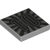 Tile 2 x 2 with '10' Print