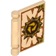 Book Cover with 3 Bone Shards in 8 Pointed Star Print