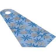 Neckwear Cape, Long Narrow with Silver Snowflakes Print