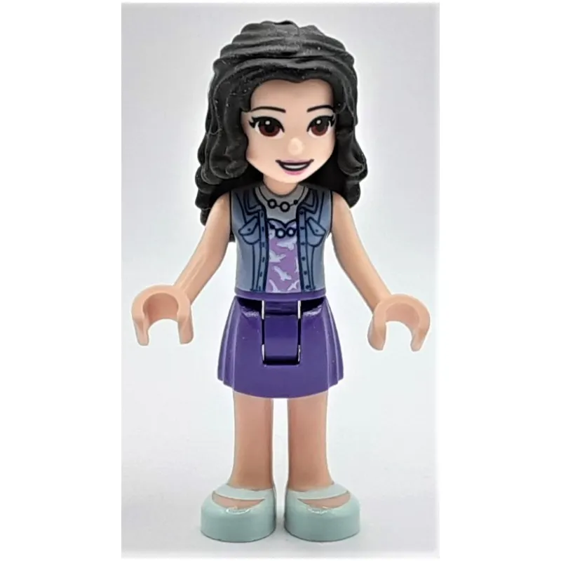 Emma - Sand Blue Jacket, Dark Purple Skirt