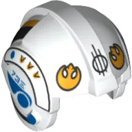 Helmet Rebel Pilot, Center Ridge with Yellow Rebel Logo, Black and Yellow Stripes Print