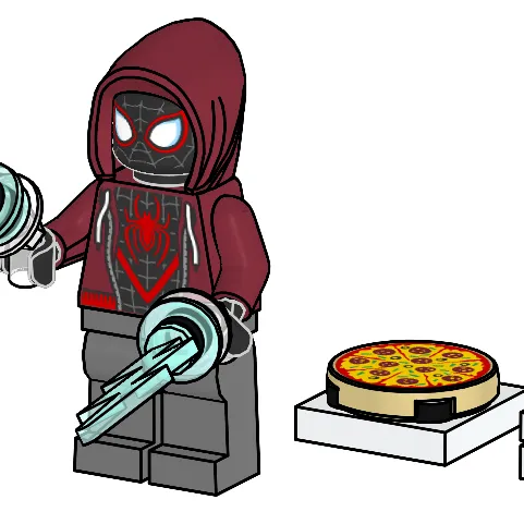 Miles Morales with Pizza